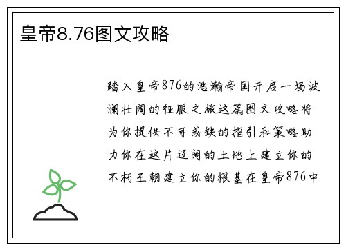 皇帝8.76图文攻略